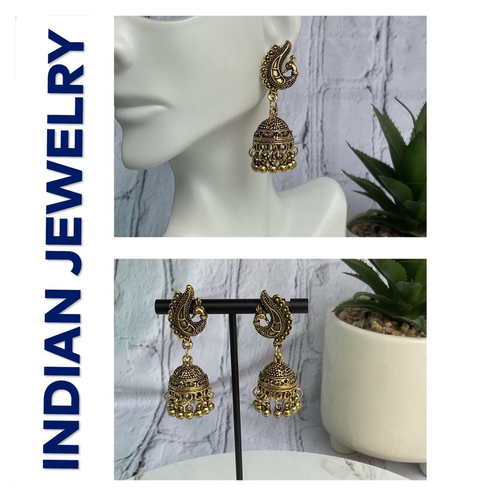 🐘 Indian Tassel Drop Earrings